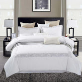 Moon Lawn Embroidered Cotton Duvet Cover Set